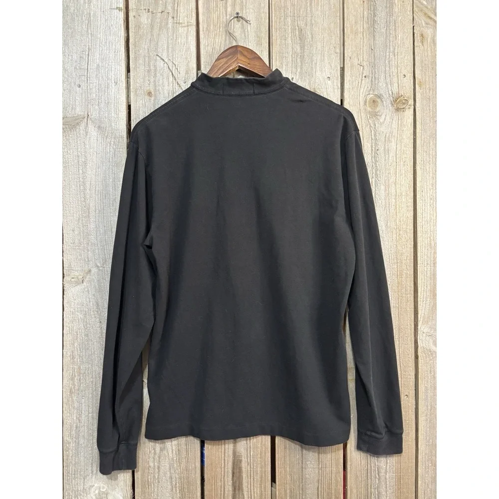 Polo Golf Ralph Lauren 1/4 Zip Mens M Black Red Stretch Long Sleeve Golf Shirt